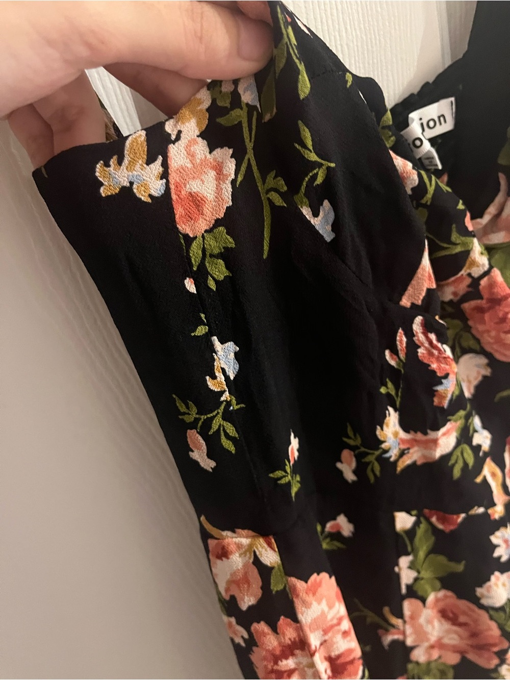 Reformation Midi Maxi Dress Nadira Black Rose Floral Wedding Guest size 2 - Picture 6 of 9